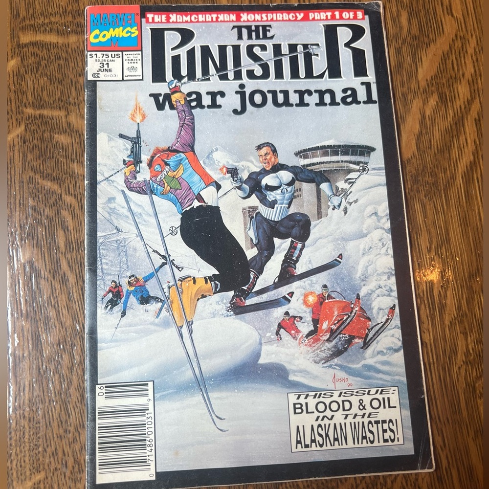 PUNISHER WAR JOURNAL 31 DIRECT EDITION JOE JUSKO COVER MARVEL COMICS 1991